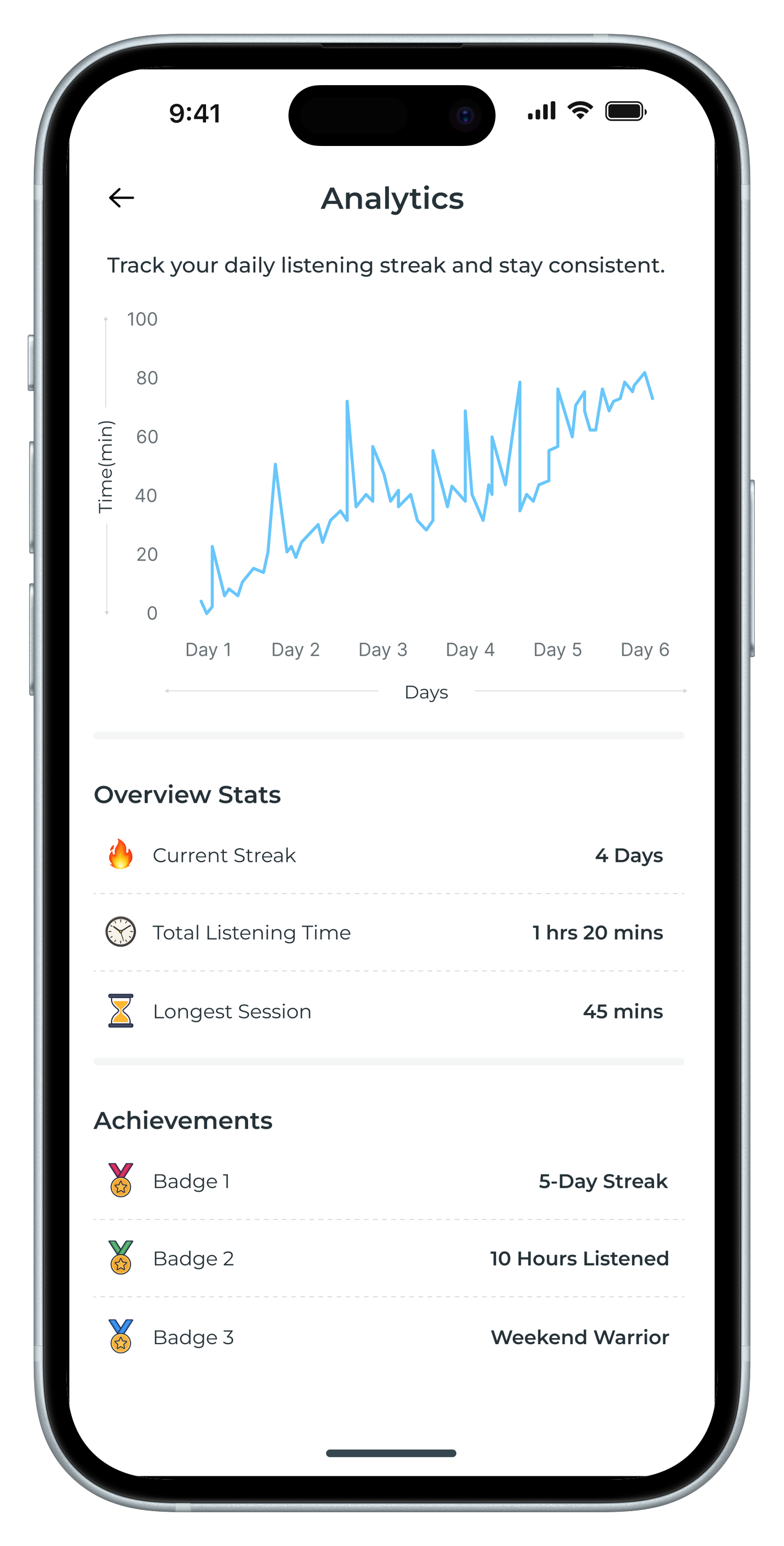App screenshot showing categories